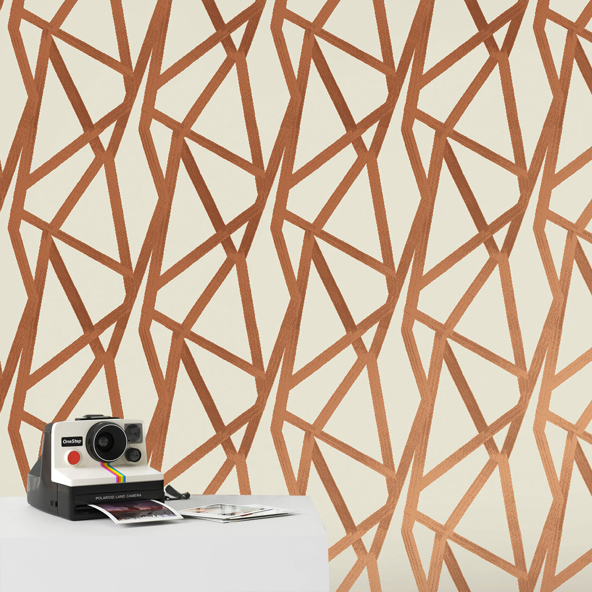 Intersections Peel and Stick Wallpaper By Genevieve Gorder, Bronze, 33" L x 20.5" W