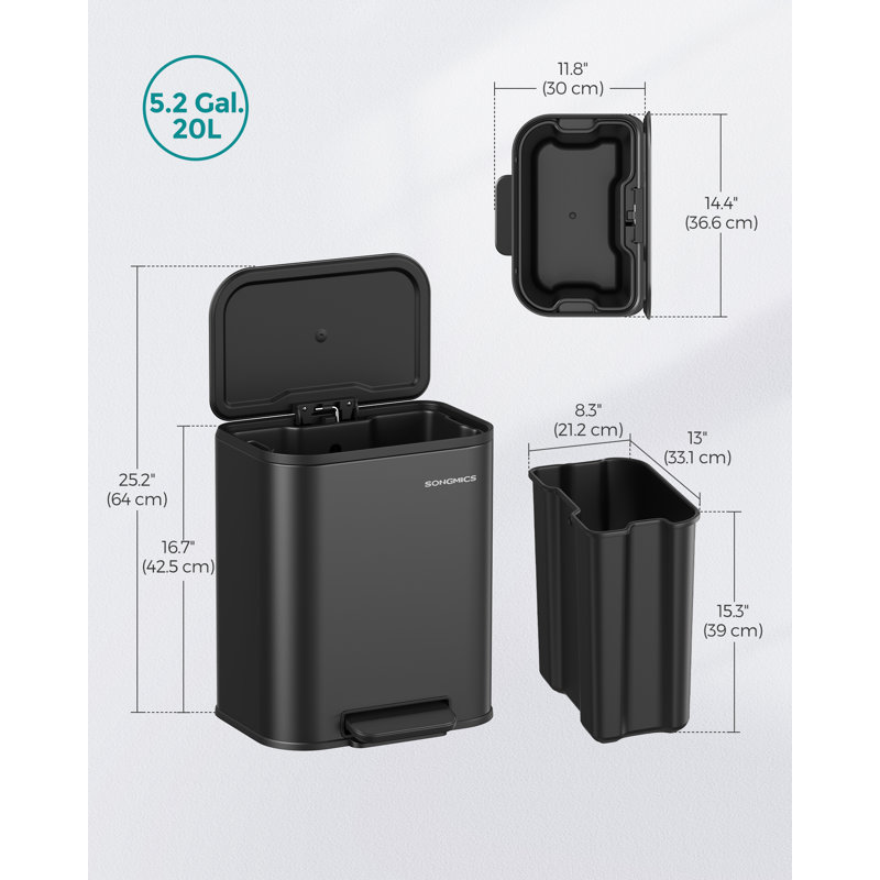 Cordarious Step On Kitchen Trash Can - 20L