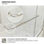 60 po Susurrus X P 56 po Porte de baignoire coulissante H en demi-cadre avec verre transparent en nickel brossé-107613018