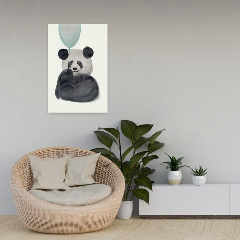 Art contemporain, art panda contemporain, H 24 po x l 16 po