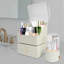 Organisateur de maquillage grand organisateur de maquillage avec porte-pinceaux cosmétiques organisateurs de soins de la peau avec couvercle et tiroirs