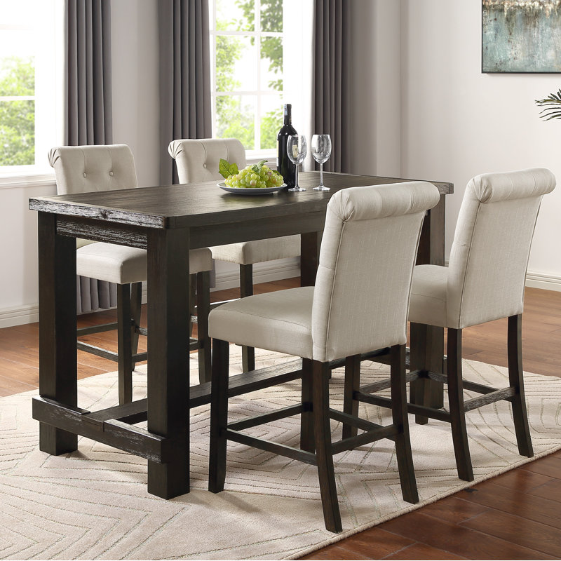 Brookwood 4 - Person Four Leg Dining Set, Tan