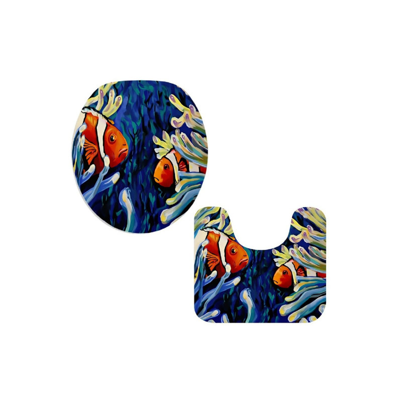 Deux tapis de bain aquarelle de tortue de mer double, pour le décor de douche