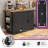 Portable Mobile Rolling Kitchen Island With Trash Can Storage Cabinet & Drop Leaf, Wheels Drawer Cabinet For 13 Gallon Garbage Bin-1654300724