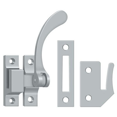 Deltana CF450U26D Window Lock, Casement Fastener, Reversible, 4-1/2" in Brushed Chrome