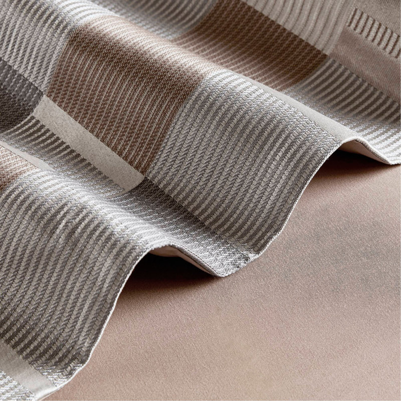 Ensemble d'édredon surdimensionné 8 pièces jacquard taupe