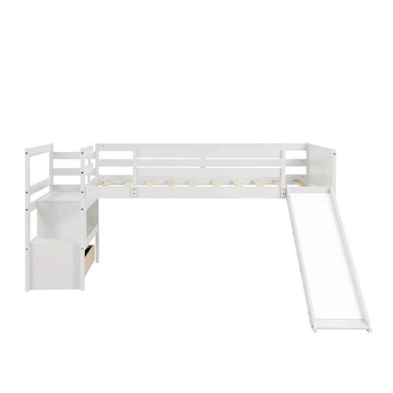 Lit pour enfant en bois massif Philippa, Blanc