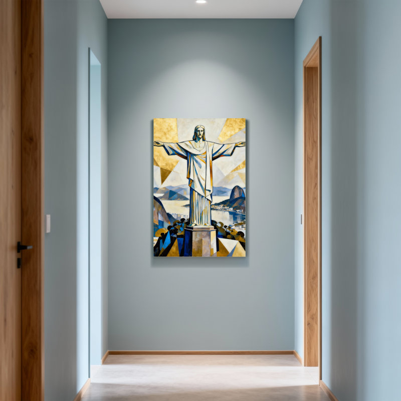 «Scenic & Cityscapes Christ The Redeemer», reproduction d'art abstraite, H 30 po x l 20 po