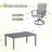 6-Person Rectangular Patio Dining Set With 360° Swivel PVC-coated polyester Chairs-954204444