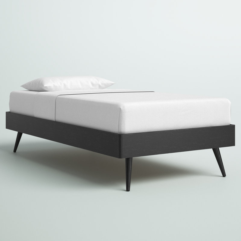 Margo Wood Platform Bed Frame, Twin, Gray