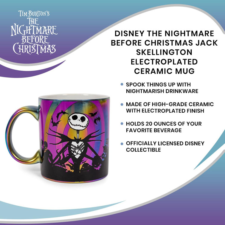 Silver Buffalo Nightmare Before Christmas Jack Skellington Carnival Cup  With Straw | 20 Ounces
