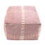 Pouf multicolore orange et rouge fabriqué à la main - 26 po x 26 po x 16,5 po, capacité de 300 livres, nettoyage des taches seulement, intérieur fait à la main 26 x 26 x 16,5 po, lb entièrement assemblé, rembourrage