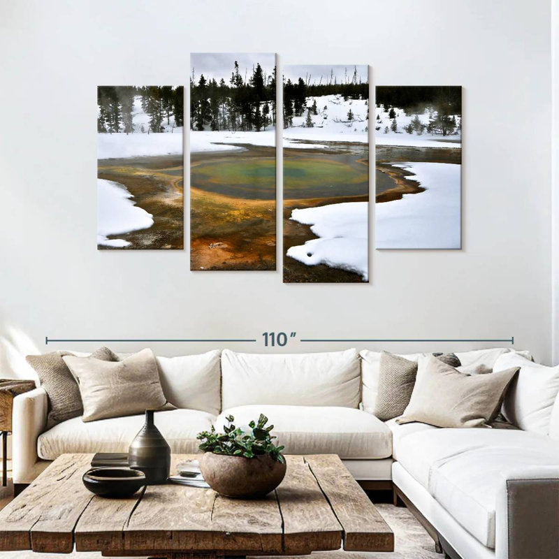 Alvord Yellowstone Winter Geyser, 54" H x 84" W