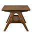 Table basse avec tablette, look moderne de style Mid-Century, tablette en bois d'hévéa avec finition noyer