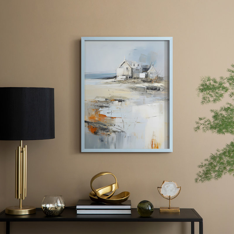 «NAUTICAL Series», reproduction encadrée en bois massif, H 11 po x l 9 po, Bleu