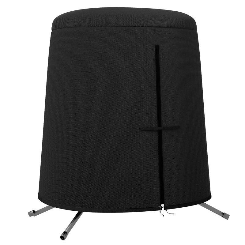 Outsunny Hanging Egg Chair Cover with Zipper for 200 x 230 cm Stand Black