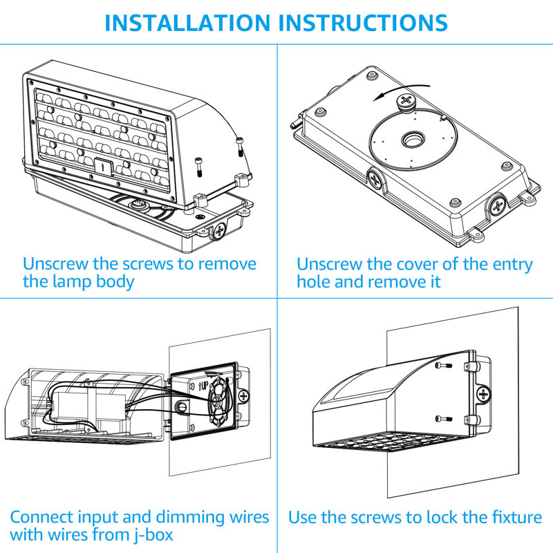 Ensemble de 45 ampoules à DEL 45 W, équivalent à 420 W, 5850 lm, homologué UL, imperméable à l'eau IP65, lumière du jour 5000 K, éclairage extérieur à intensité variable