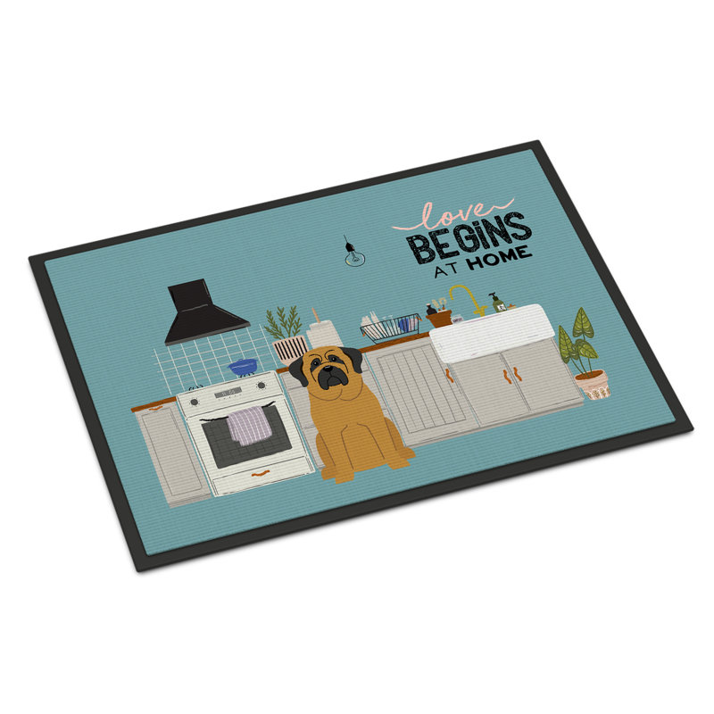 Tapis d'entrée antidérapant Guerriero, Mastiff, L 18 po x L 27 po