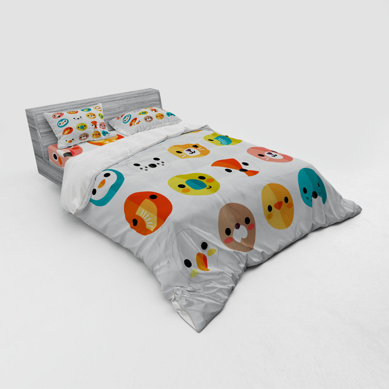 Ensemble de housse de couette orange en microfibre, Housse de couette grand + 3 pièces supplémentair