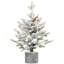 Arbre de Noël 4,5 pi avec base en pot, 150 lumières DEL blanc chaud, 720 pointes, branches en PVC PE avec 19 pommes de pin idéales pour les petits espaces et la décoration intérieure