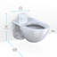 Tornado Flush Commercial Flushometer Wall-Mounted Toilet with Cefiontect, Elongated, Cotton White