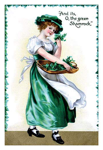 Trèfle vert, reproduction d’art, H 42 po x l 28 po x P 1,5 po