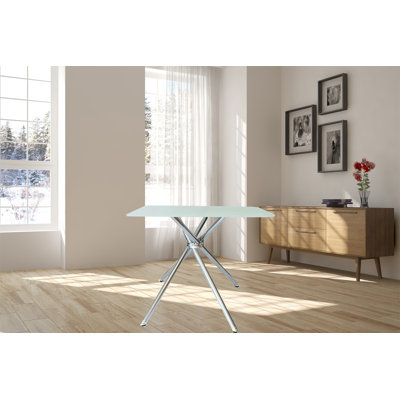 36" Square Frosted Tempered Glass Table (Only Tables, No Chairs)