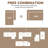 105" L-Shaped Modular Compression Sofa, Plush Upholstery, All-Foam Structure (No Springs), 6 Pillows, Vacuum-Packed, Space-Saving for Living Room, Bedroom, Apartment  (Left Chaise)-876236558-876236559