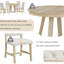 Table de salle à manger à rallonge 5 avec finition naturelle et rallonge de 16 po et 4 chaises-738080340-738080360-738080366