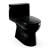 TOTO Redington 1G One-Piece Elongated 1.0 GPF WASHLET+ and Auto Flush Ready Universal Height Toilet with SS124 SoftClose Seat, Ebony - MS672124CUF#51-123826740-123826737