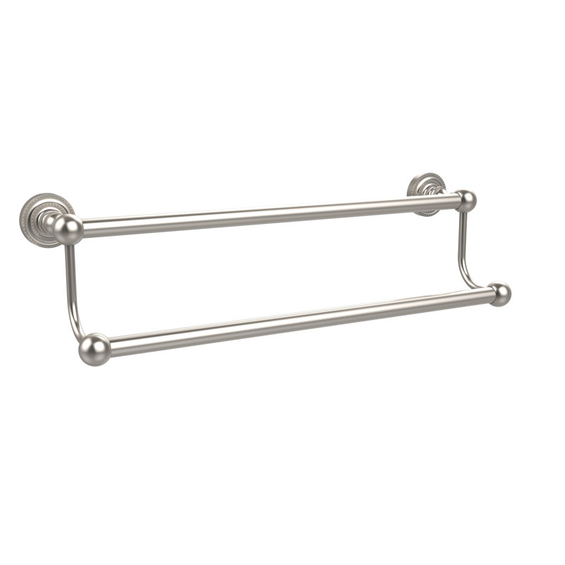 Barre à serviettes murale double Marchmont, Nickel satiné, H 5 po x L 30 po x P 7 po