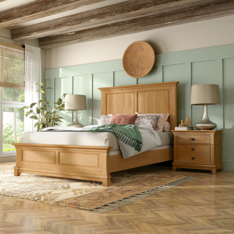  Ensemble de chambre à coucher 3 pièces avec tables de chevet Tynemouth, Lit double, Trois pièces : lit, 2 tables de chevet