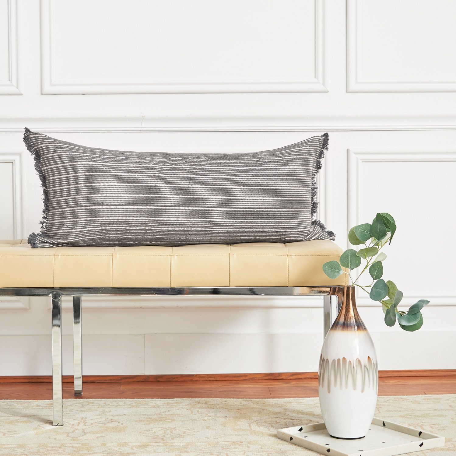 Idora 35" x 15" Pillow Cover, Shale