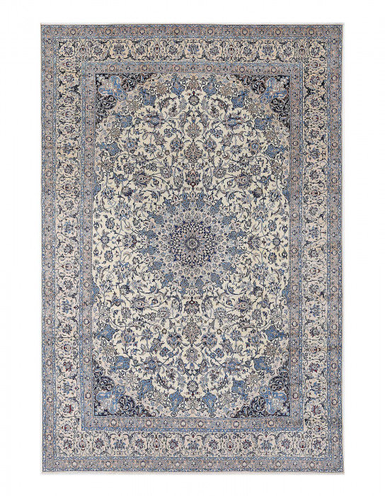 Tapis unique en laine et soie 10 pi 7 po x 15 pi 1 po