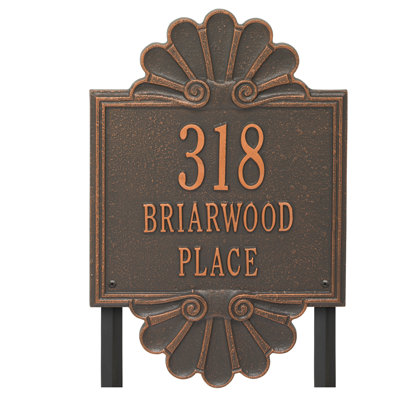 Signature Series 3-Line Lawn Address Sign