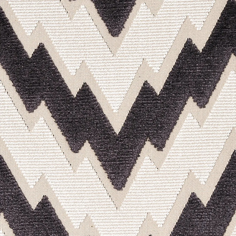 Velours florentine à chevrons, Noir