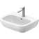 D-Code White Ceramic Rectangular Wall Mount Bathroom Sink with Overflow