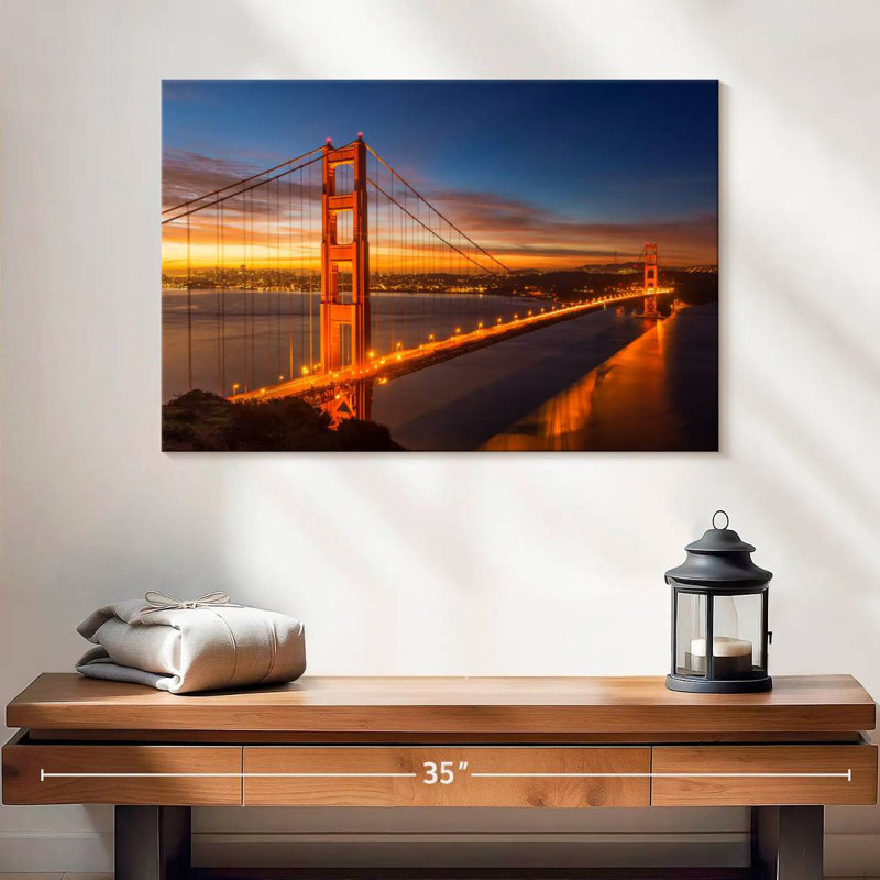 Lilie s'allume le long du Golden Gate Bridge, H 16 po x l 24 po