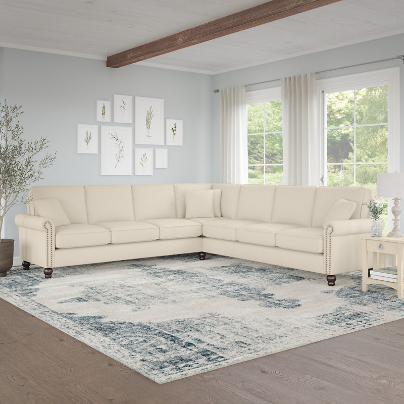 Canapé modulaire Atifah, Beige, H 36 po x l 111 po x P 111 po