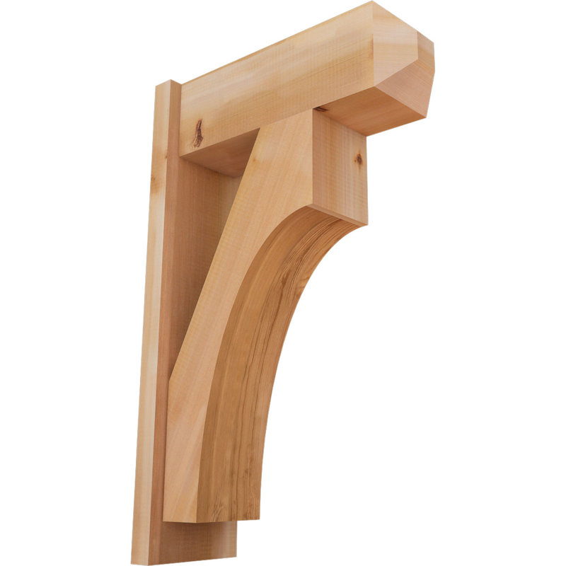 Persienne en bois rustique Westlake Craftsman, P 20 po x H 32 po, Cèdre rouge occidental l 7 1/2 po (lisse)