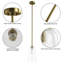 Luminaire suspendu en forme de cloche à intensité variable 1 lumière 6,1 "avec abat-jour en verre