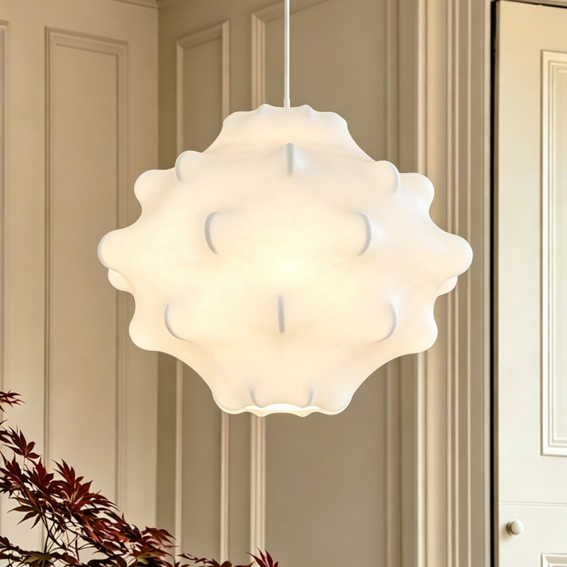 Luminaire suspendu pour îlot de cuisine 1 lumière en soie