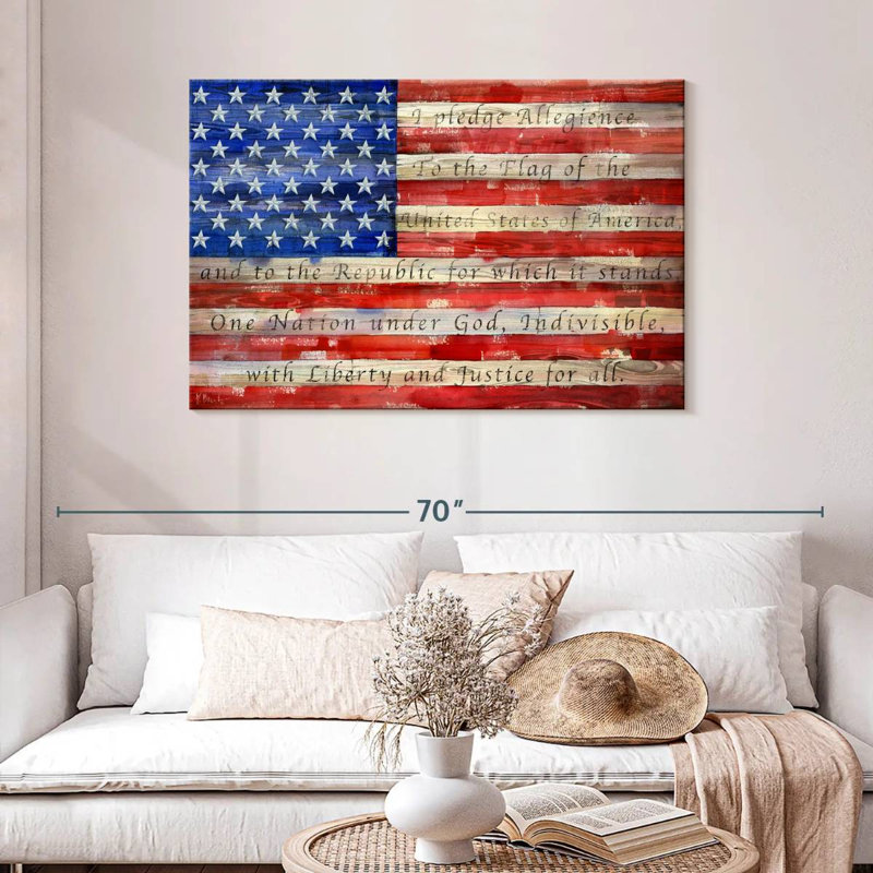 Borges All American Flag - Script, 30" H x 45" W