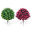 Ensemble de 2 arbres sphériques en forme d'eucalyptus artificiel avec piquets de terre pour jardin extérieur intérieur-1656072206