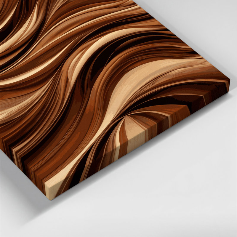 Abstract Landscape 7 Brown Canvas Wall Art, 24" H x 20" W