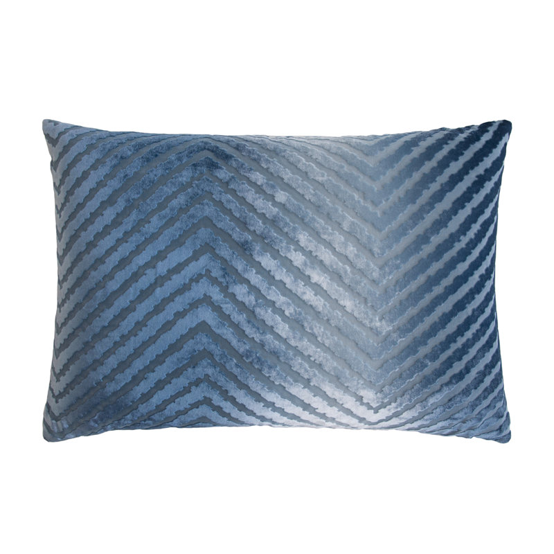  Rectangular Velvet Pillow Cover & Insert, Denim