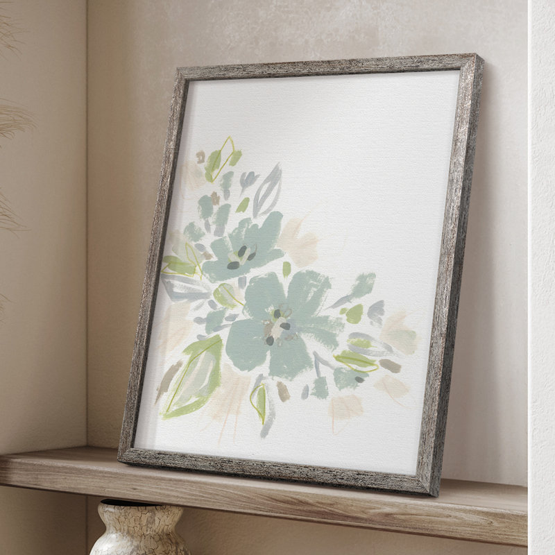 «Seafoam Petals I», reproduction encadrée - bois massif, H 11 po x l 9 po