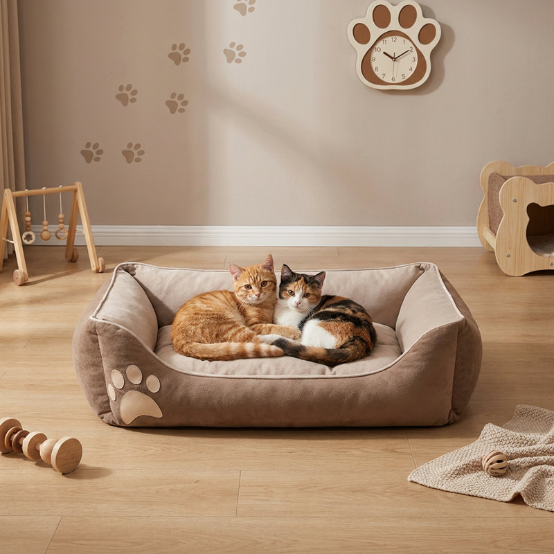 Lit pour chat ComfyNest, Brun / Beige