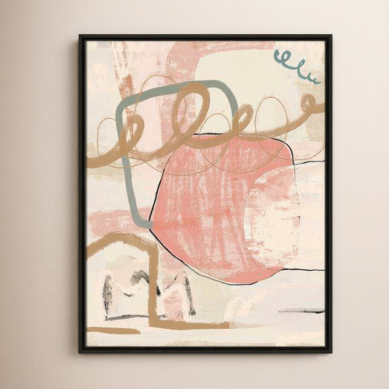 «Carlos Carmelo Delightful Spring Colors», reproduction encadrée sur toile par Leah Straatsma, Cadre flottant espresso