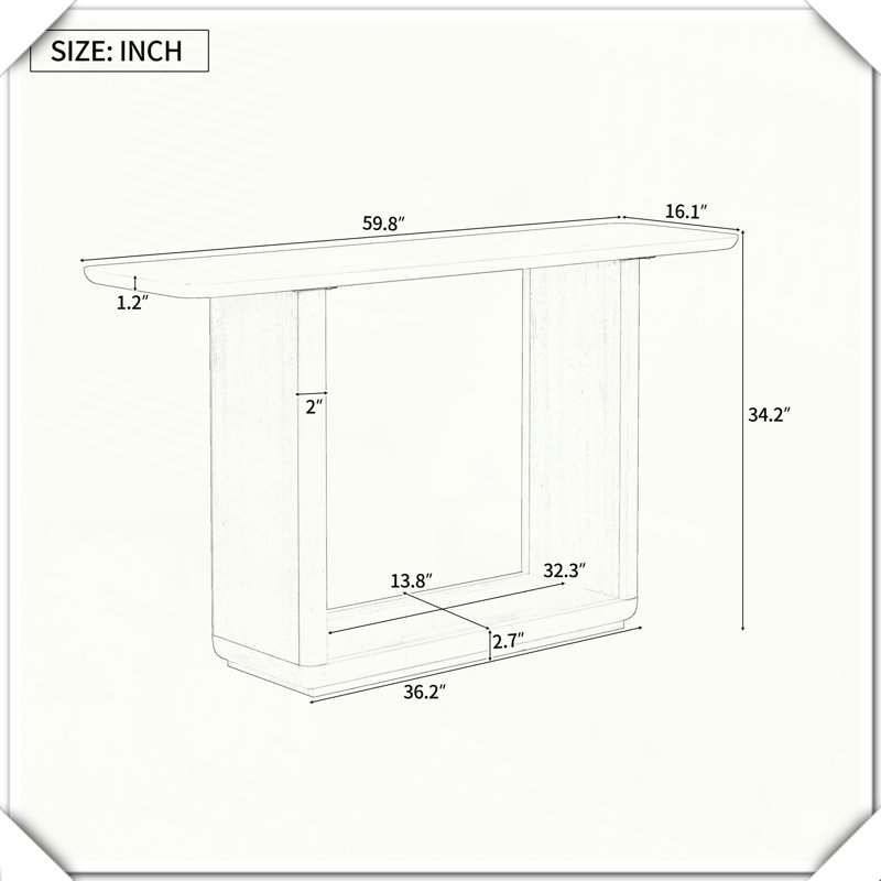 Console Elegant Minimalist, Brun